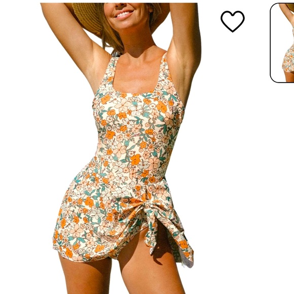 🆕#2~ CUPSHE Women's One Piece Swimsuit Bathing Suit Scoop Neck Swimdress… - Picture 3 of 12